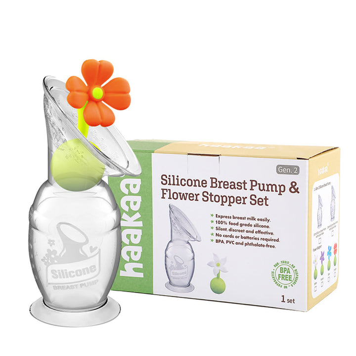Haakaa Generation 2 150ml Pump and Stopper Gift Box Orange