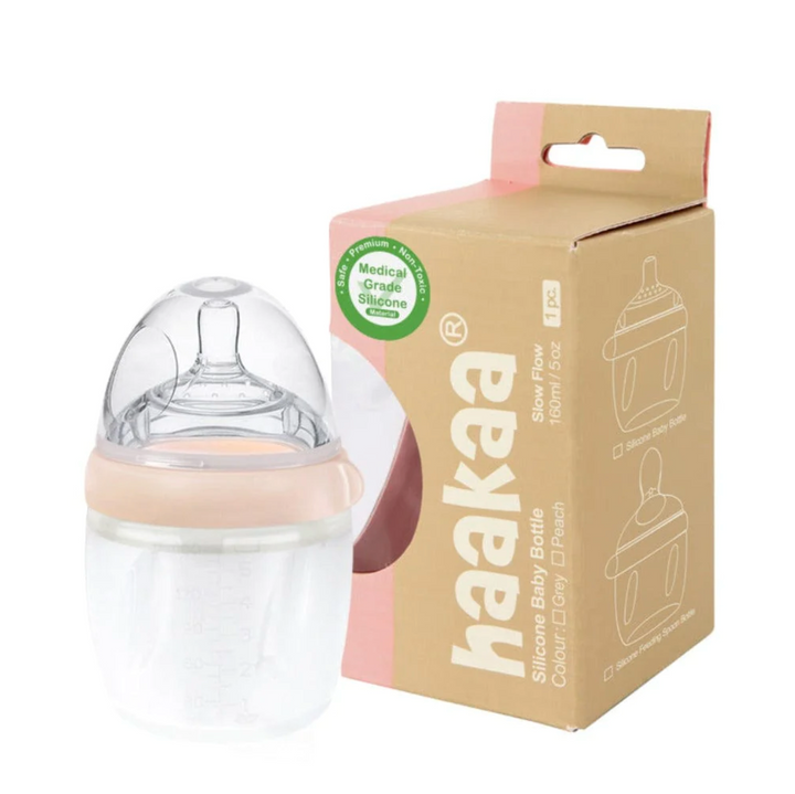 Haakaa Generation 3 Silicone Baby Bottle-Nude 160ml(slow teat)
