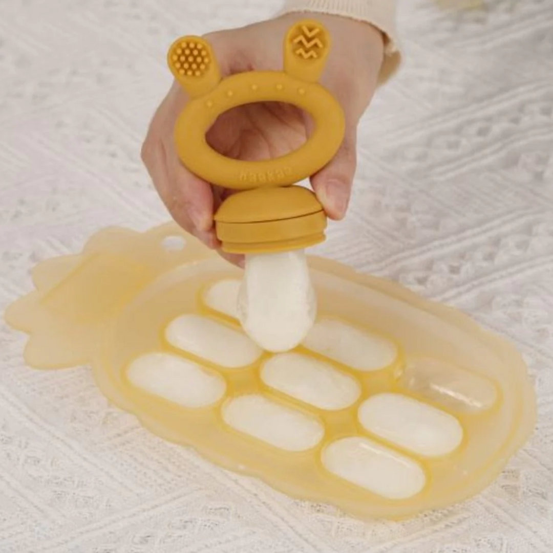 Haakaa Silicone Pineapple Nibble Tray-Tangerine(New)