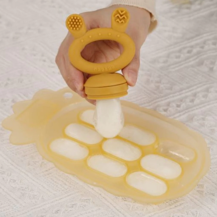 Haakaa Silicone Pineapple Nibble Tray-Tangerine(New)