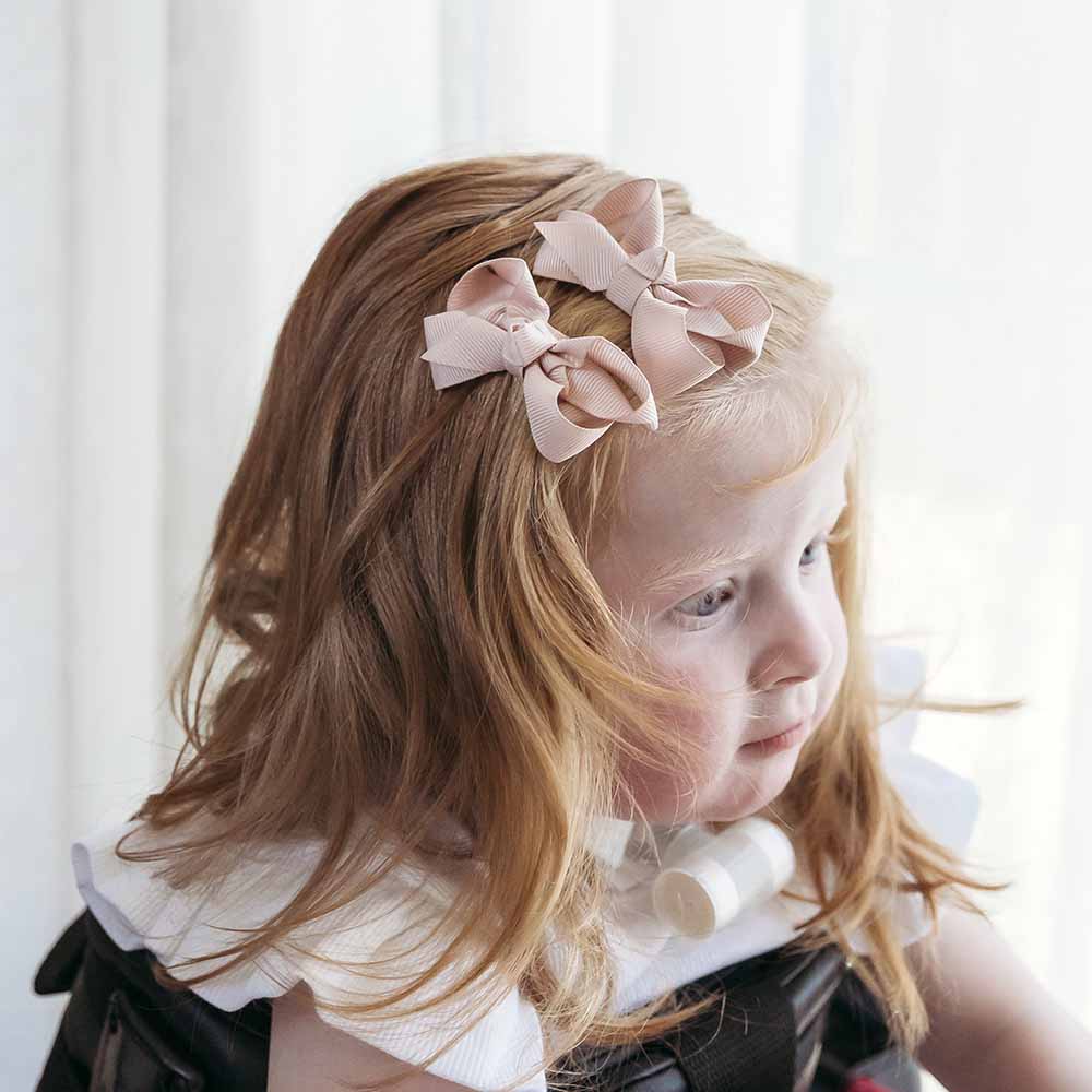 Snuggle Hunny Piggy Tail Hair Clips Pair - Nude