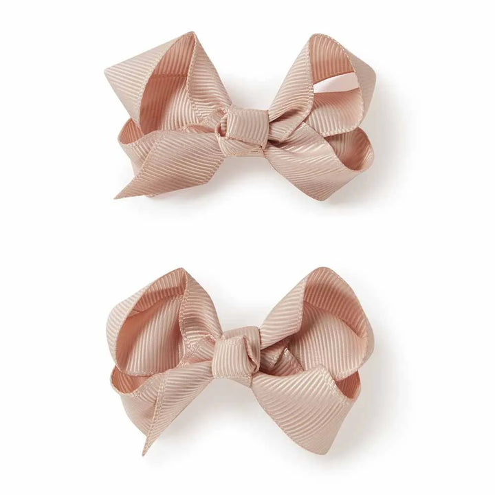 Snuggle Hunny Piggy Tail Hair Clips Pair - Nude