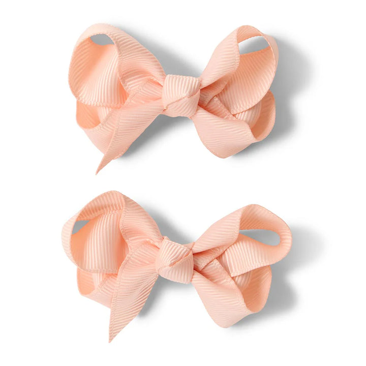 Snuggle Hunny Piggy Tail Hair Clips Pair - Peach