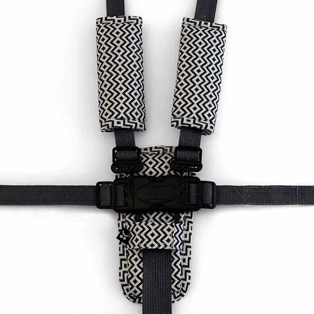 Outlookbaby 3 Piece Harness Cover Set Charcoal Aztec