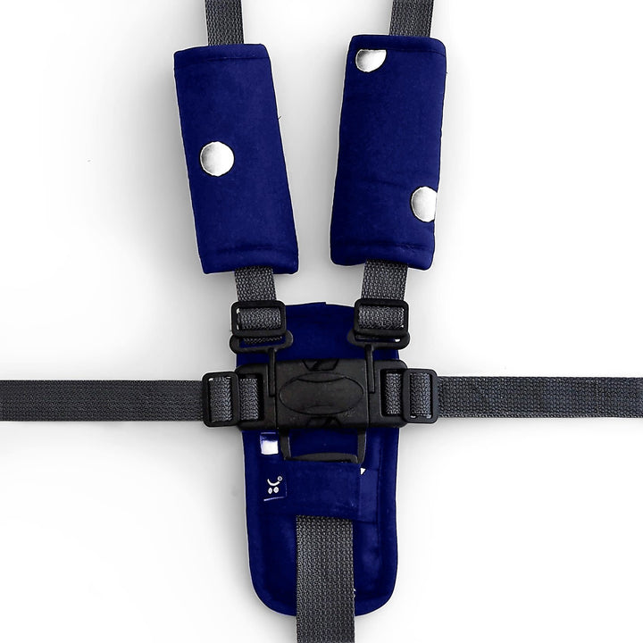 Outlookbaby 3 Piece Harness Cover Set Navy/Silver Spots