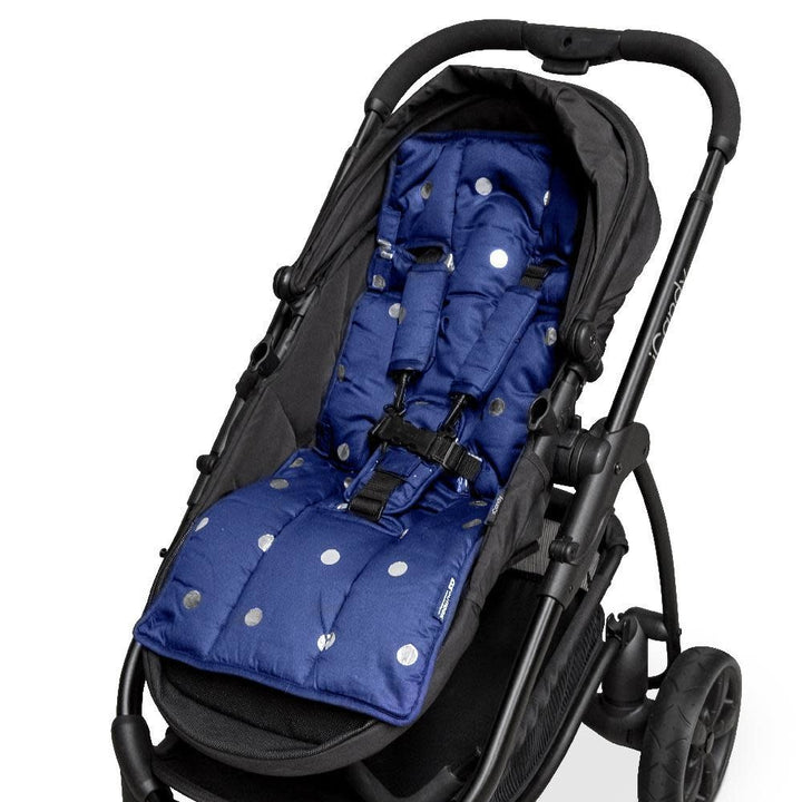 Outlookbaby 3 Piece Harness Cover Set Navy/Silver Spots