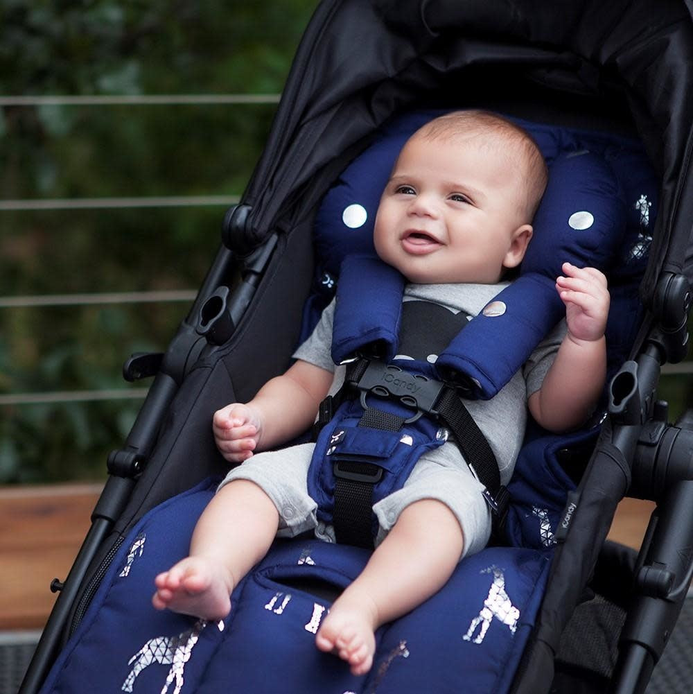 Outlookbaby 3 Piece Harness Cover Set Navy/Silver Spots