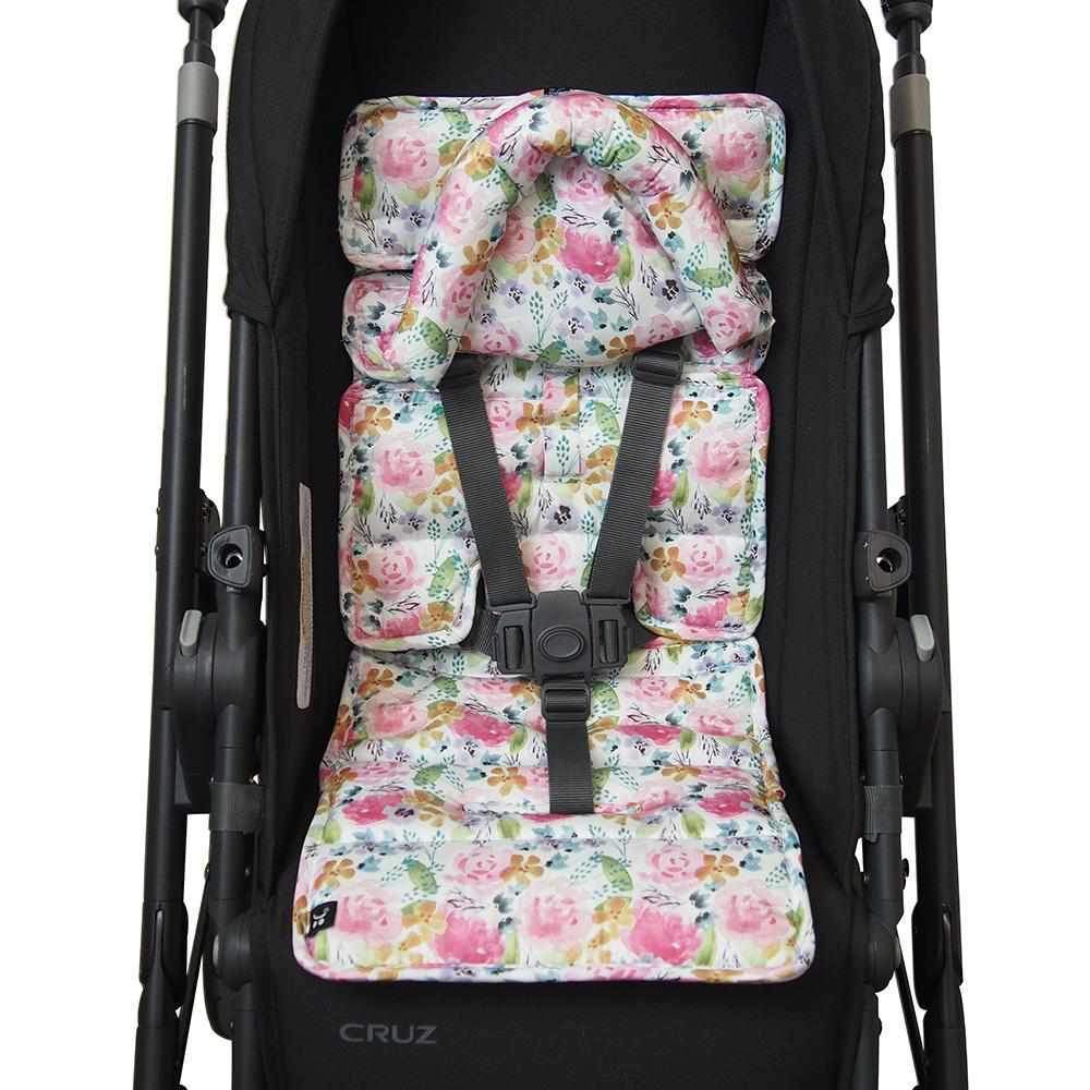 Outlookbaby Pram Liner with built in head support Floral Delight