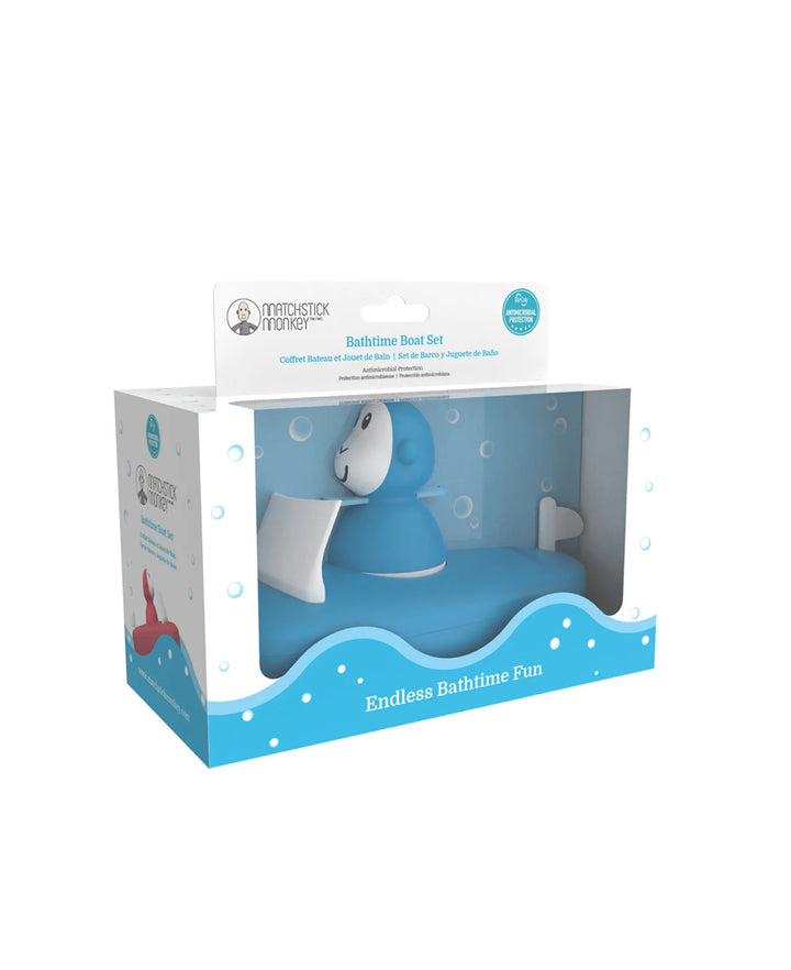 Matchstick Monkey Boat Set - Blue