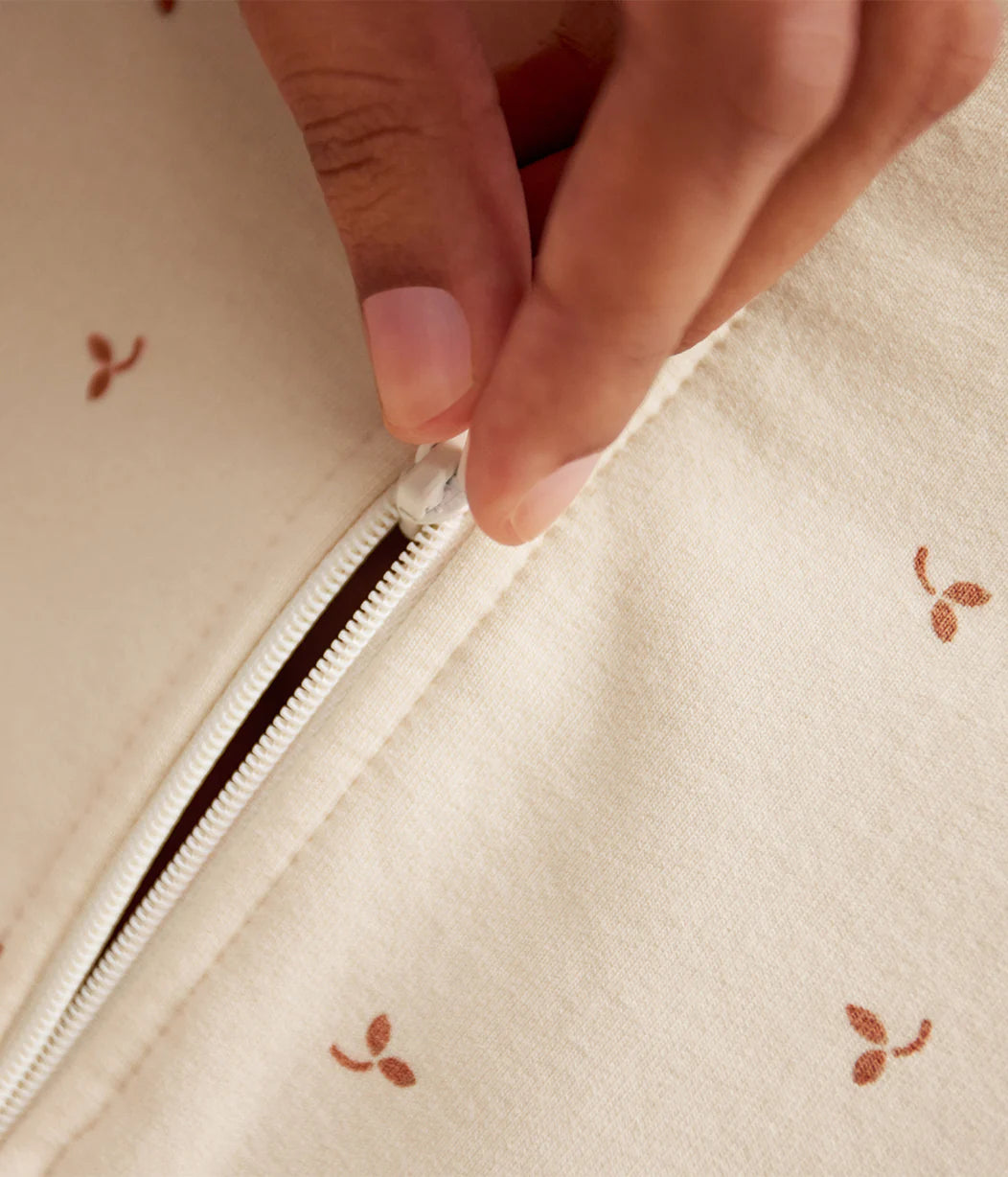 Swaddle Up 1.5Tog Cotton Fleece - Oatmeal Twigs