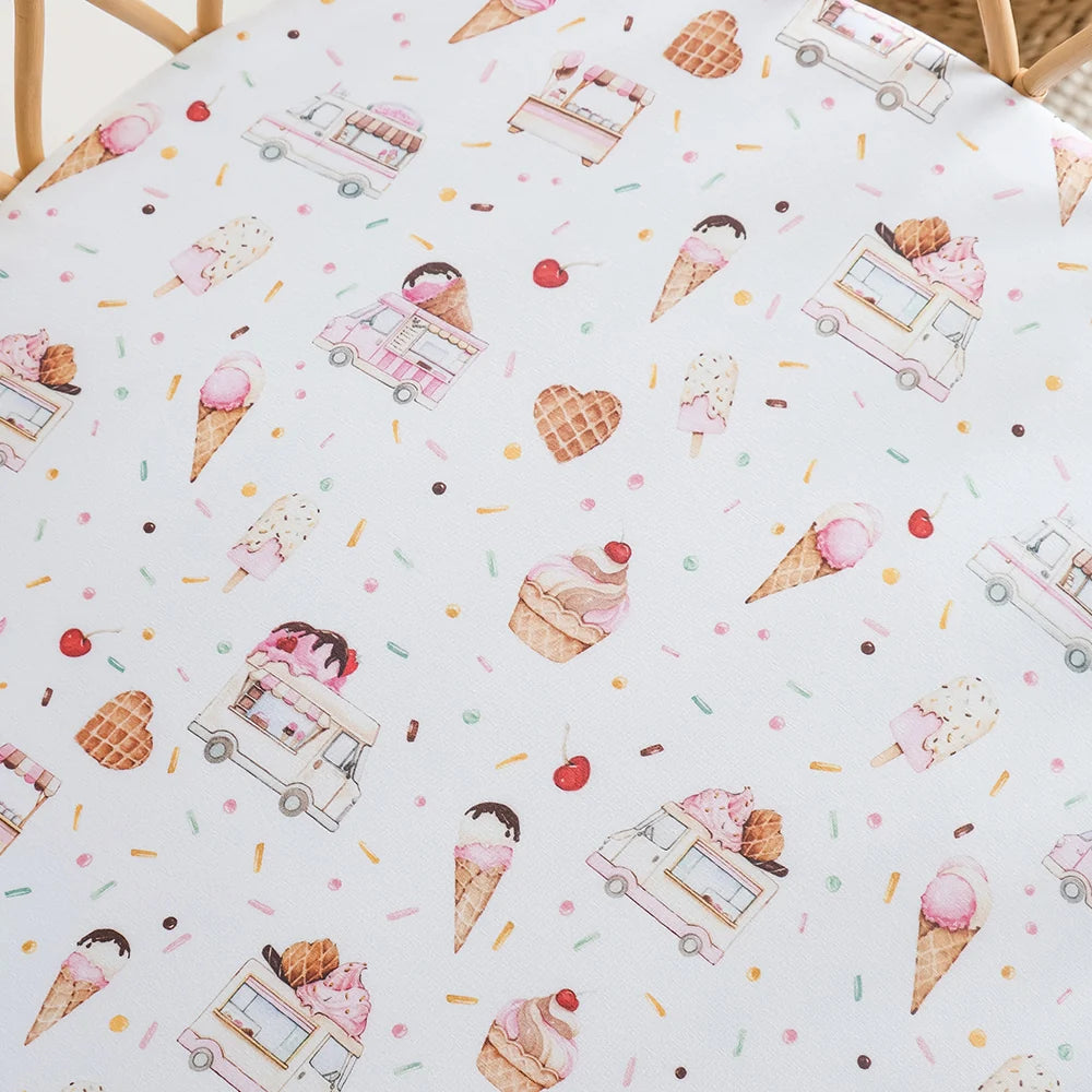 Snuggle Hunny Organic Bassinet Sheet / Change Pad Cover - Ice Creams