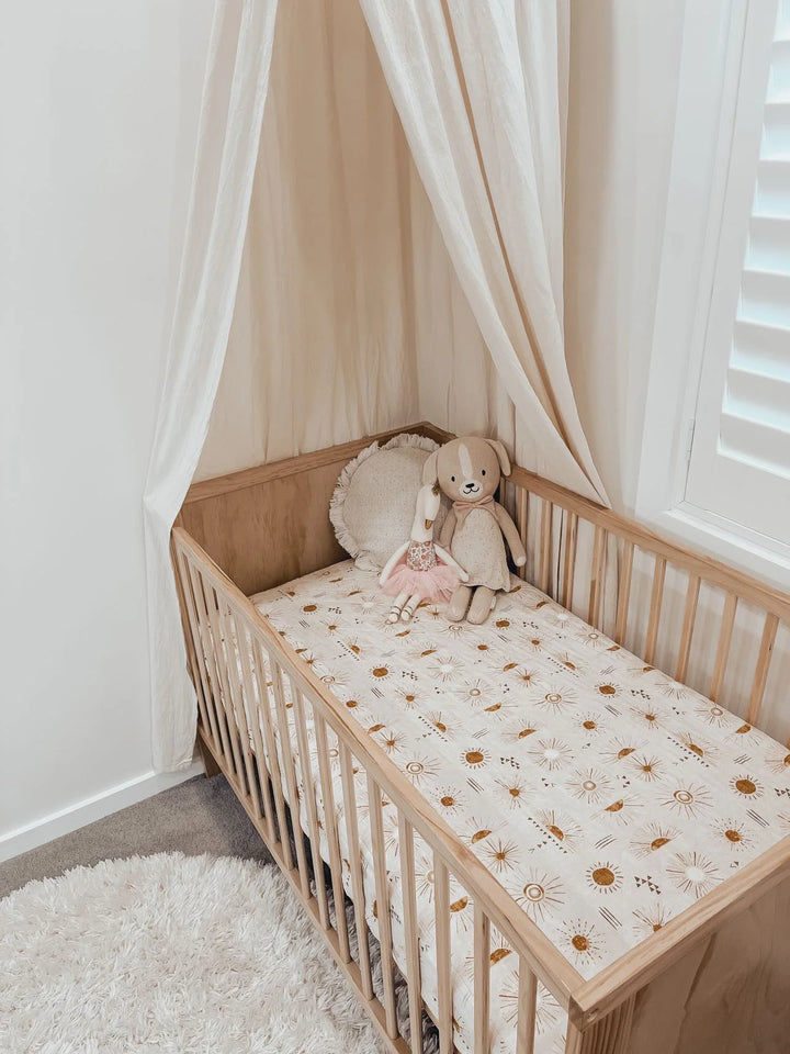 Bambella Designs Waterproof Cot Sheet | Bohemian Sunshine
