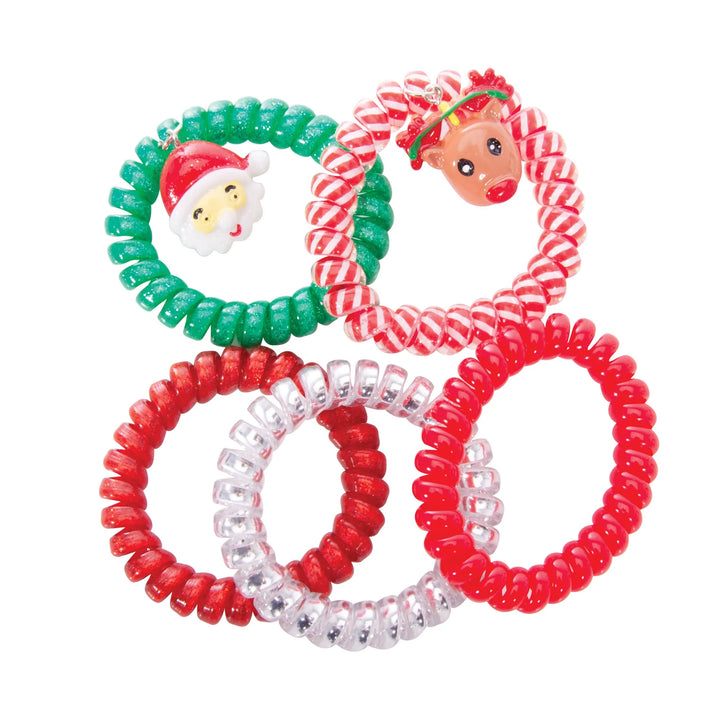 Discovery Zone Festive Spiral Hair Ties - Assorted