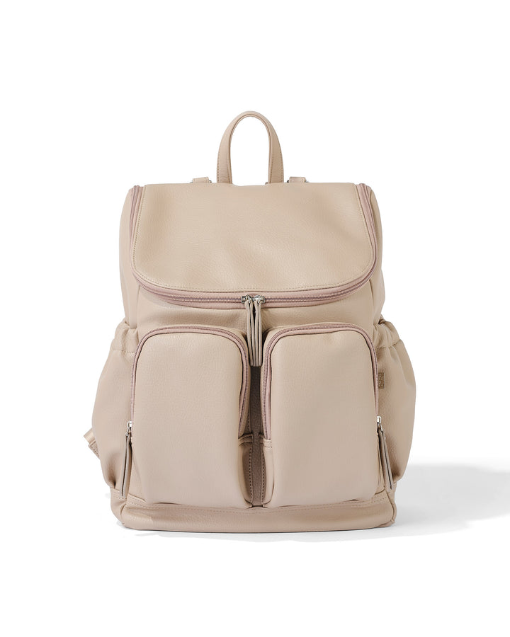 OiOi Signature Nappy Backpack - Oat Vegan Leather