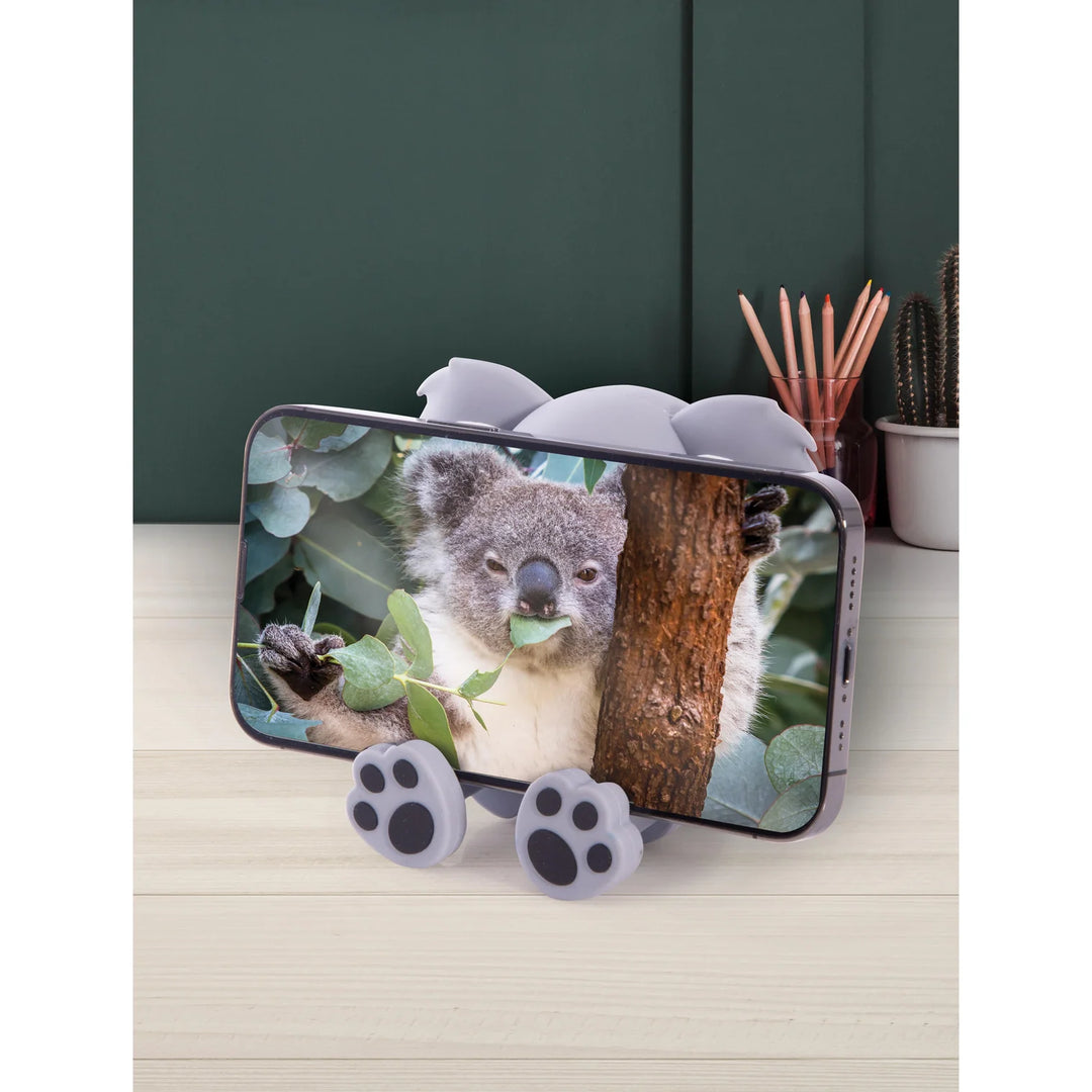 The Australian Collection Koala 2 in 1 Speaker & Phone Stand Grey