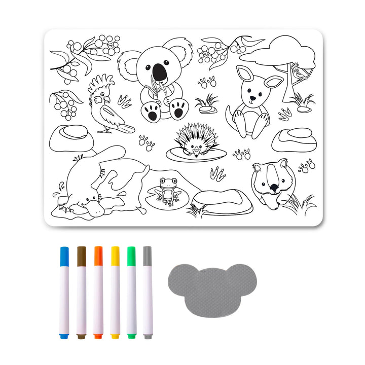 The Australian Collection Colour in Placemat - Aussie Animals