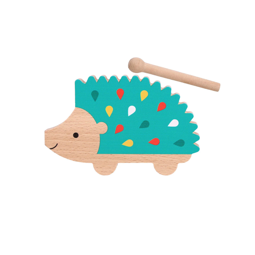 Petit Collage Happy Hedgehog Percussion Instrument Green
