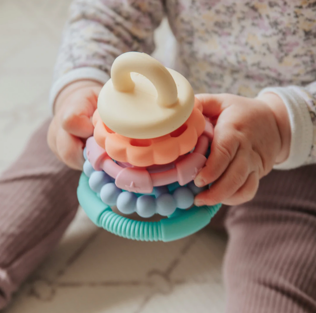 Jellystone Designs RAINBOW STACKER TEETHER & TOY Dusty