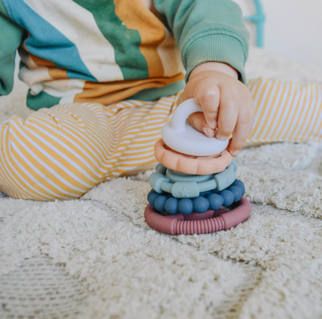 Jellystone Designs RAINBOW STACKER TEETHER & TOY Dusty