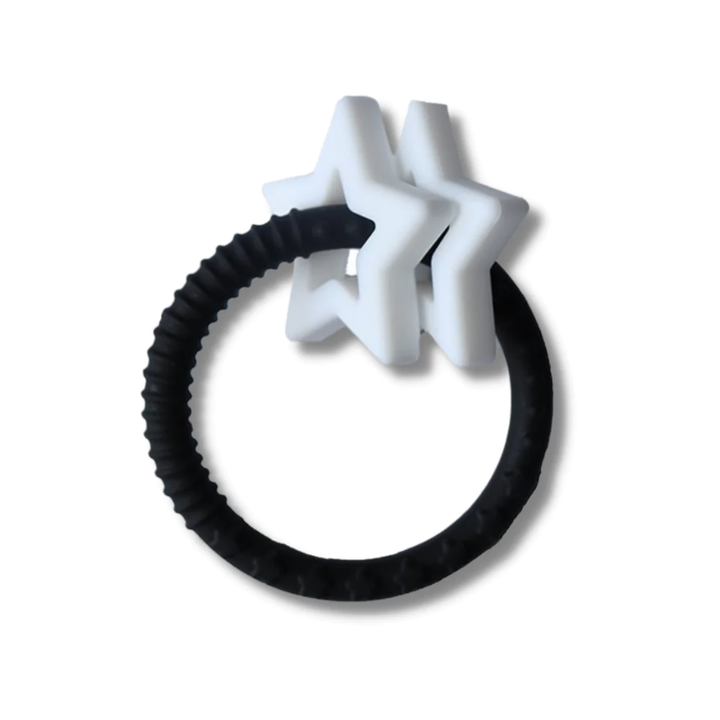 Jellystone Designs Star Teether MONO - BLACK AND WHITE