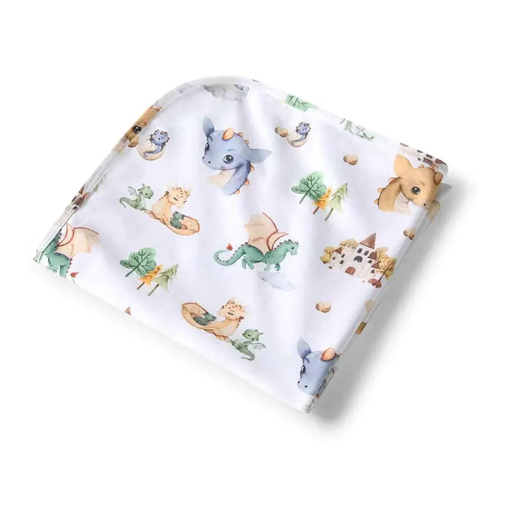 Organic Jersey Wrap & Beanie Set-Dragon