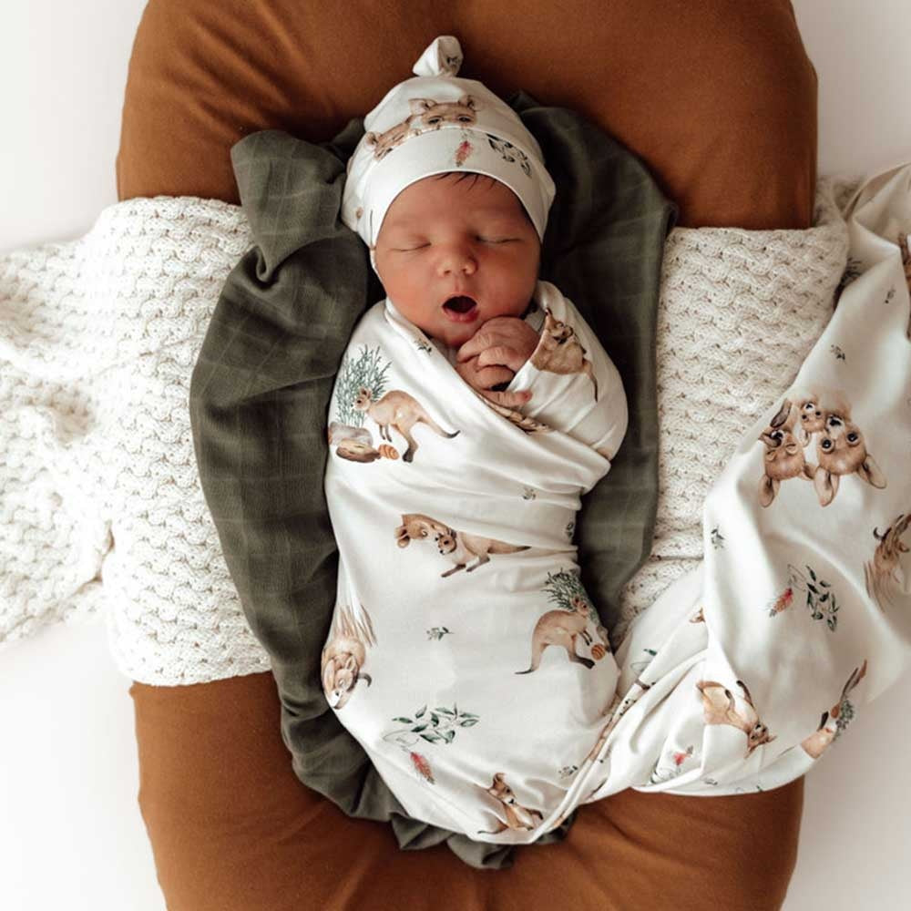 Baby Jersey Wrap & Beanie Set Kanga