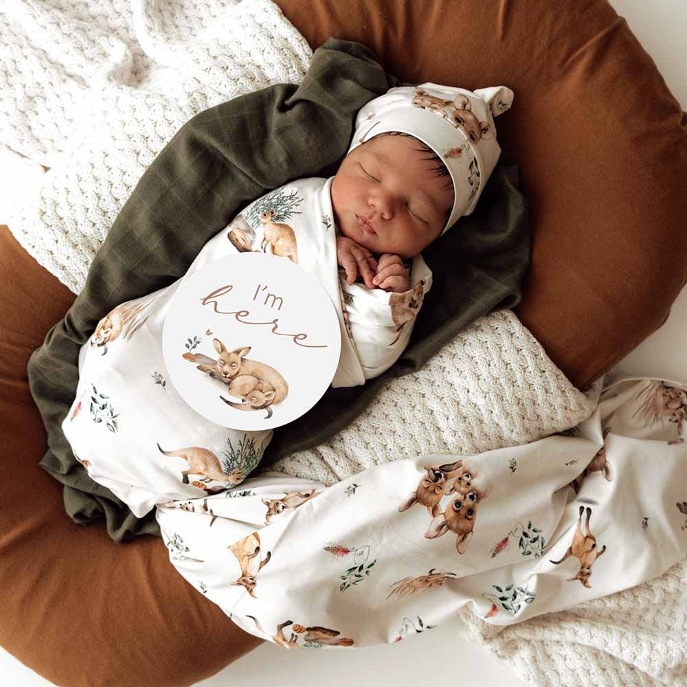 Baby Jersey Wrap & Beanie Set Kanga