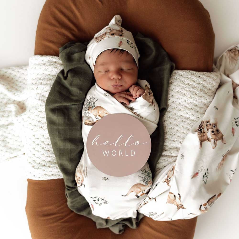 Baby Jersey Wrap & Beanie Set Kanga