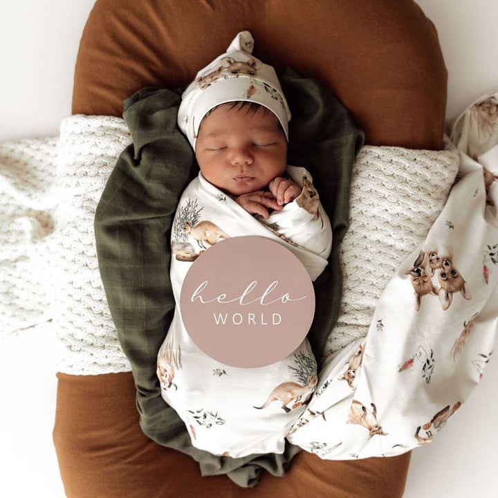 Baby Jersey Wrap & Beanie Set Kanga