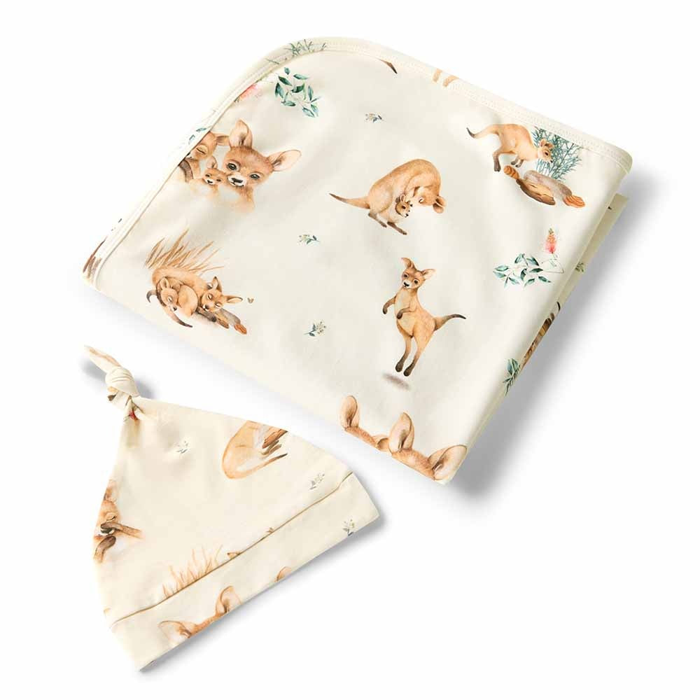 Baby Jersey Wrap & Beanie Set Kanga