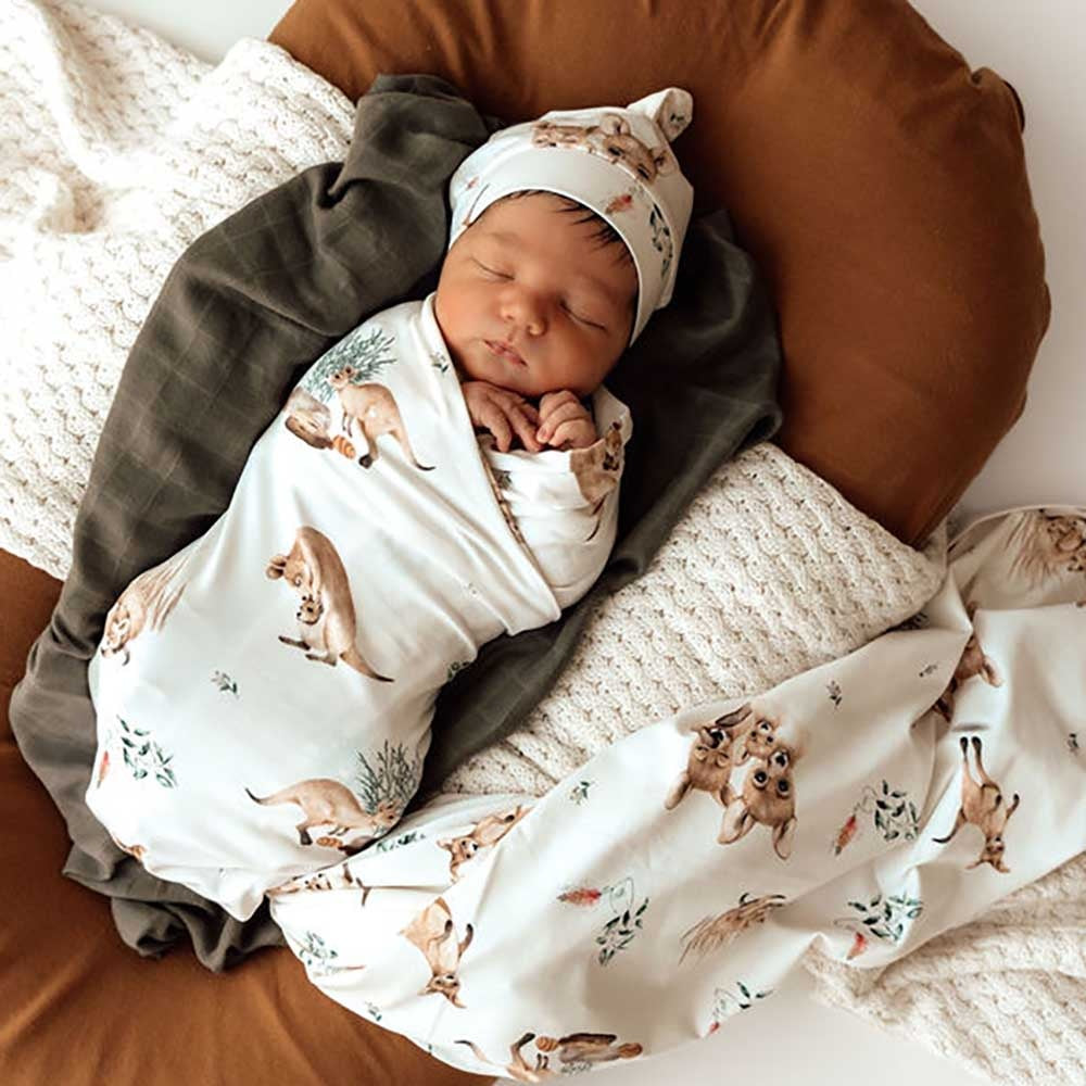 Baby Jersey Wrap & Beanie Set Kanga