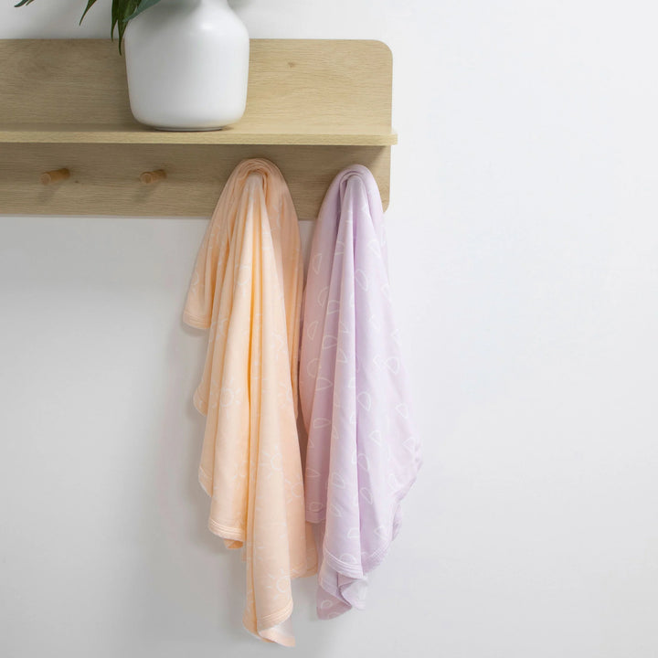 Bubba Blue Nordic 2pk Jersey Wrap Peach/Lilac