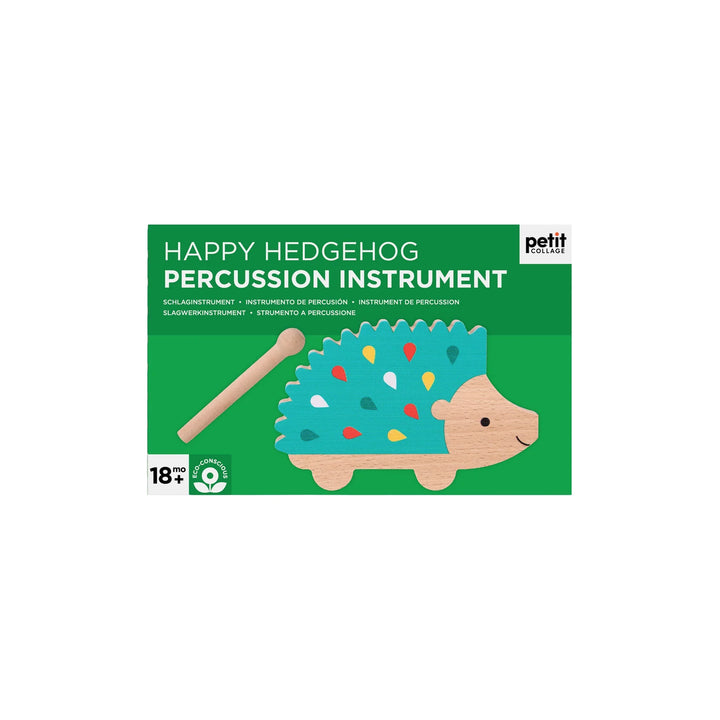 Petit Collage Happy Hedgehog Percussion Instrument Green