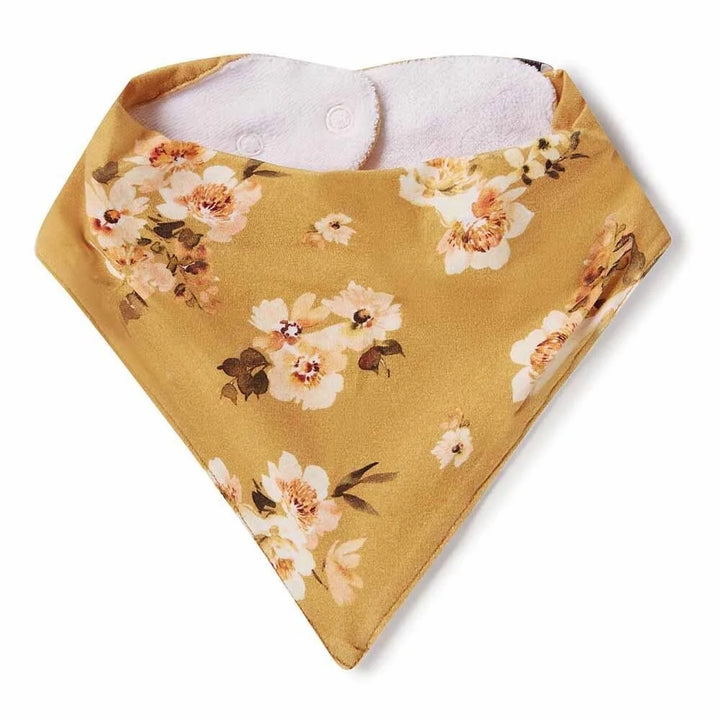 Organic Dribble Bib - Golden Flower