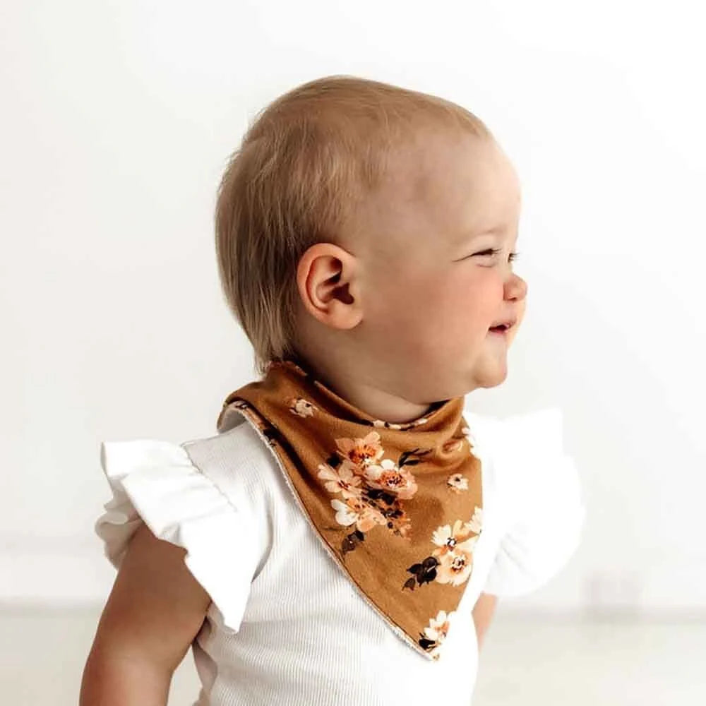 Organic Dribble Bib - Golden Flower