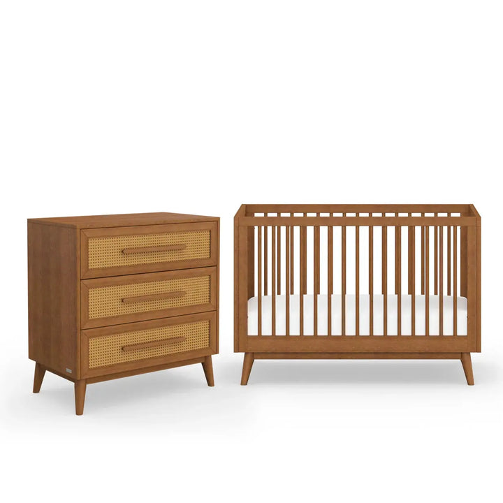 BabyRest Kaya Cot & Chest Nursery Package - Teak