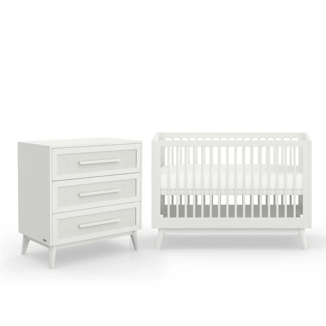 BabyRest Kaya Cot & Chest Nursery Package - White