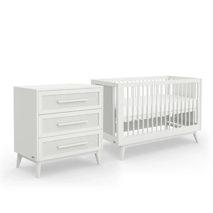 BabyRest Kaya Cot & Chest Nursery Package - White