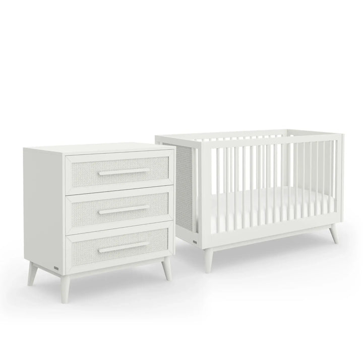 BabyRest Kaya Cot & Chest Nursery Package - White
