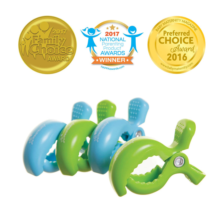 Dreambaby STROLLER CLIPS 4PK - BLUE/GREEN(F2219)