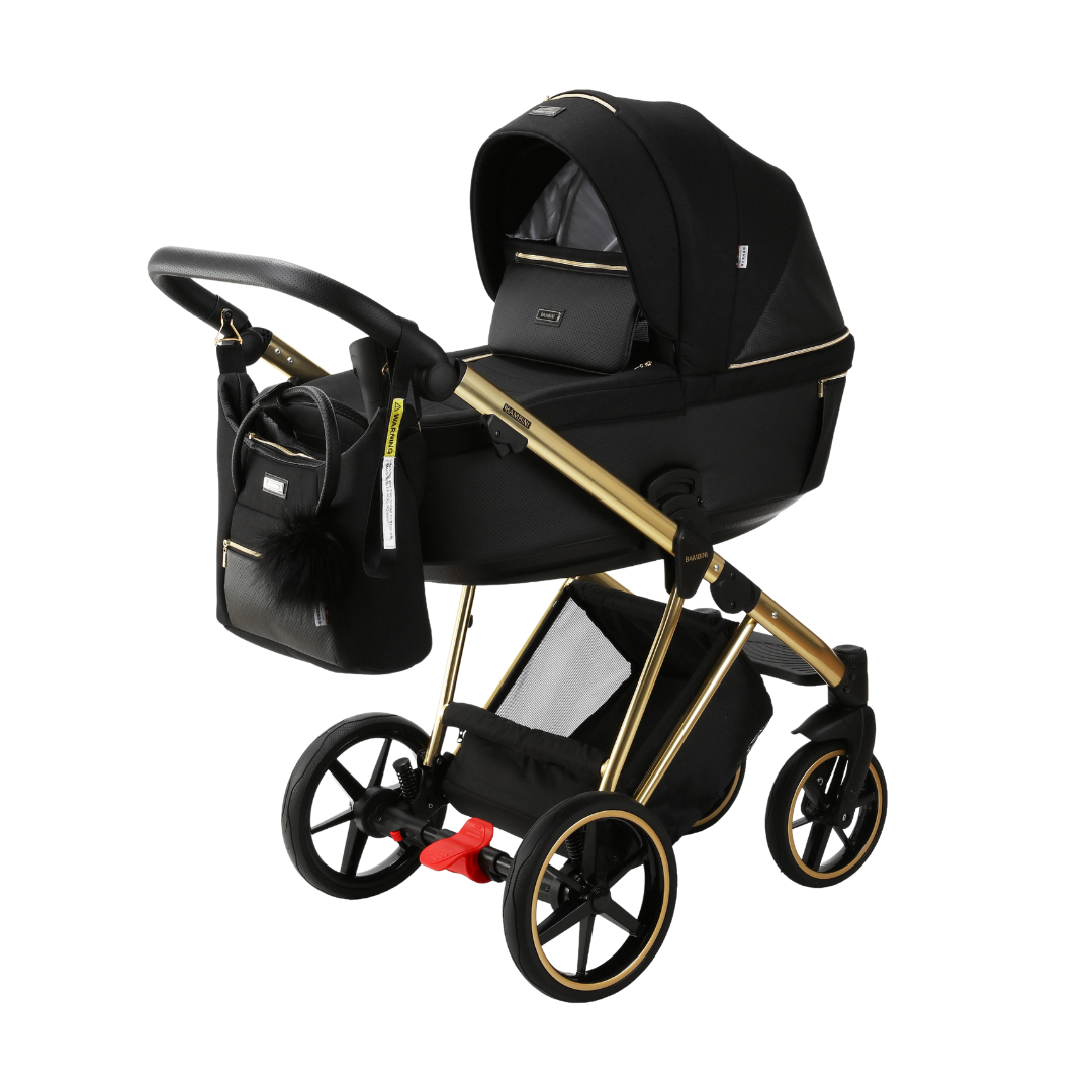 Bambini GENEVA Modern Pram - Black/Gold