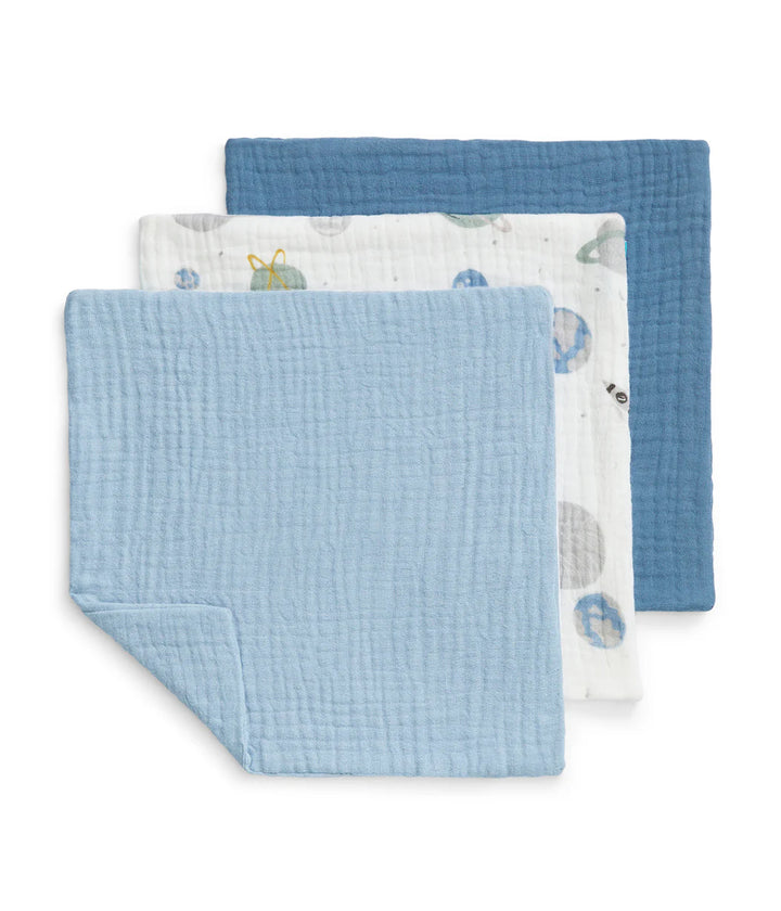 Love to Dream FACE CLOTH 3PK - Storm Blue Rocket