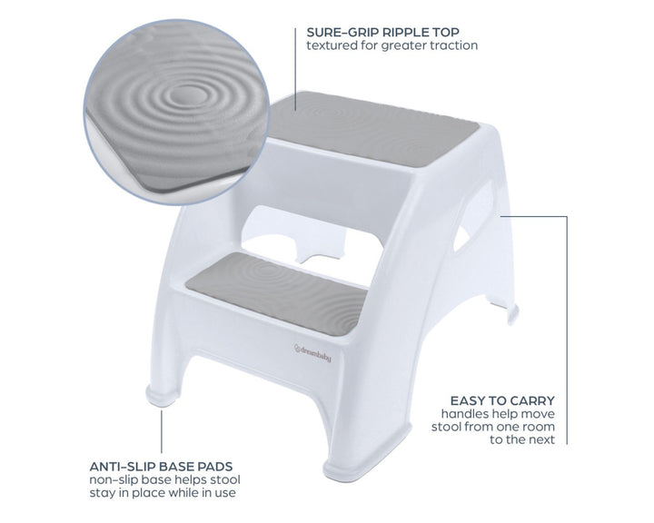 Dreambaby Toddler & Me® 2 Up Step Stool - Grey(G6072)