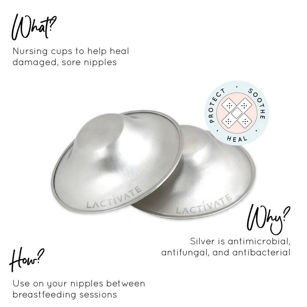 Lactivate Silver Nursing Cups(L/XL)