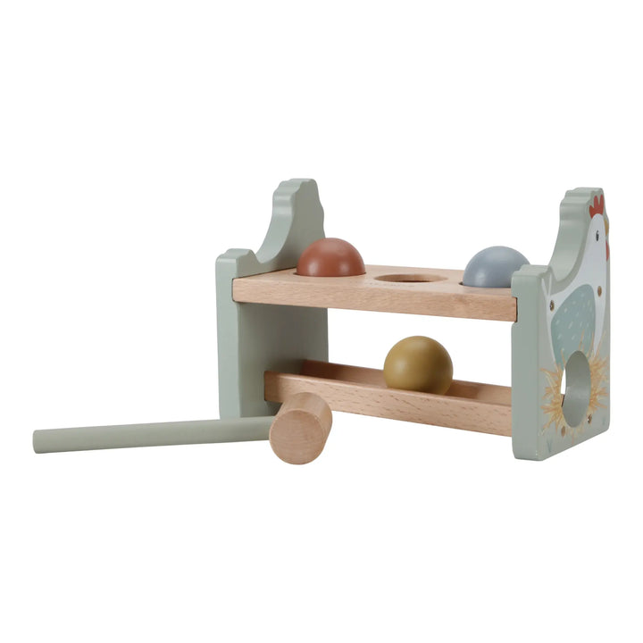 Little Dutch Little Farm Pounding Bench with Rolling Balls