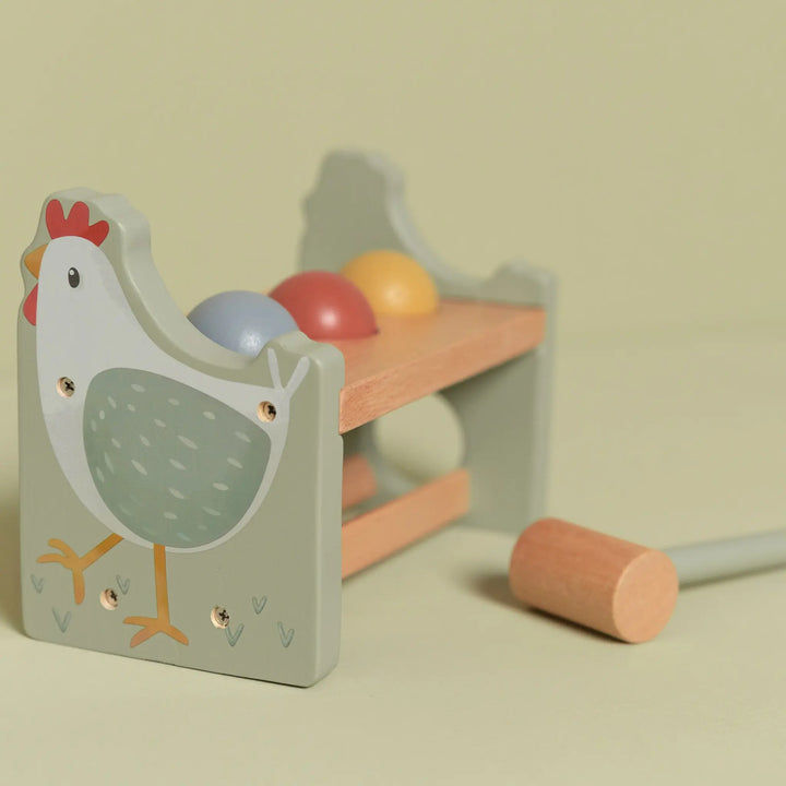 Little Dutch Little Farm Pounding Bench with Rolling Balls