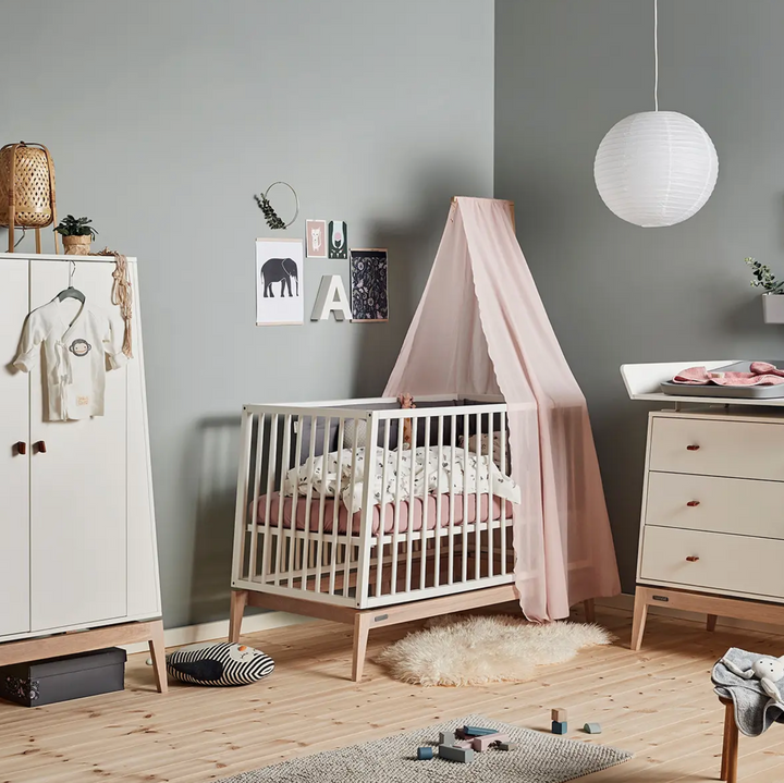 Leander Linea / Luna Cot Canopy-Dusty Rose