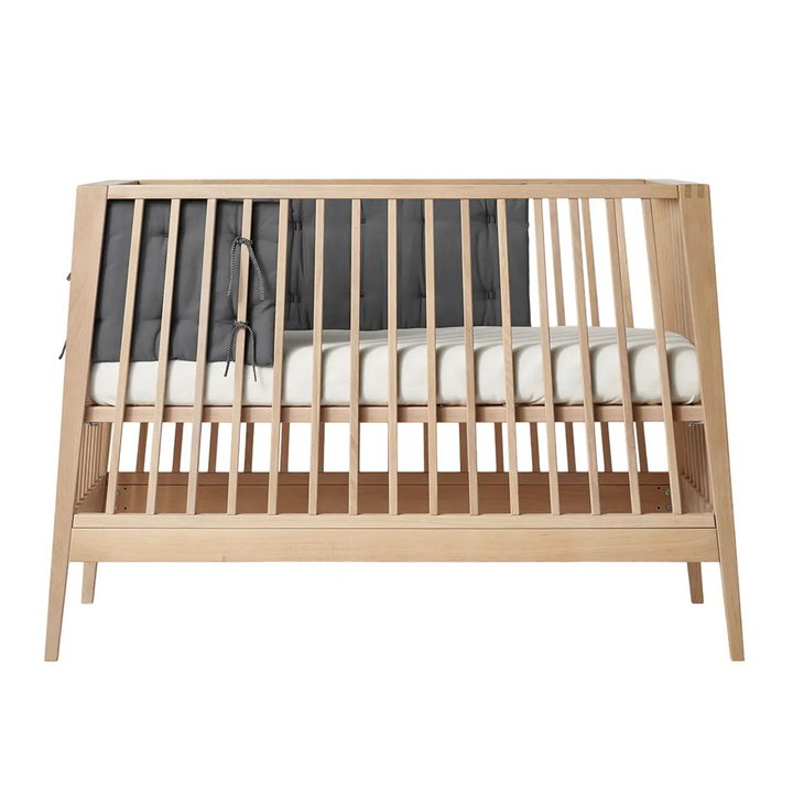 Leander ORGANIC Linea/Luna Cot Bumper-Cool Grey