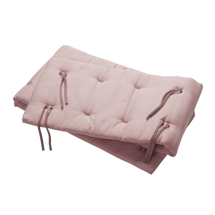 Leander ORGANIC Linea/Luna Cot Bumper-Dusty Rose