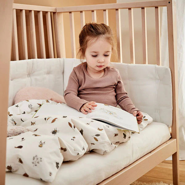 Leander ORGANIC Linea/Luna Cot Bumper-Snow
